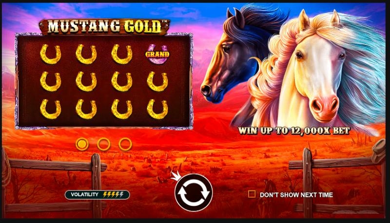  Mustang Gold, Pragmatic Play, jogo de slots, jackpots, rodadas grátis